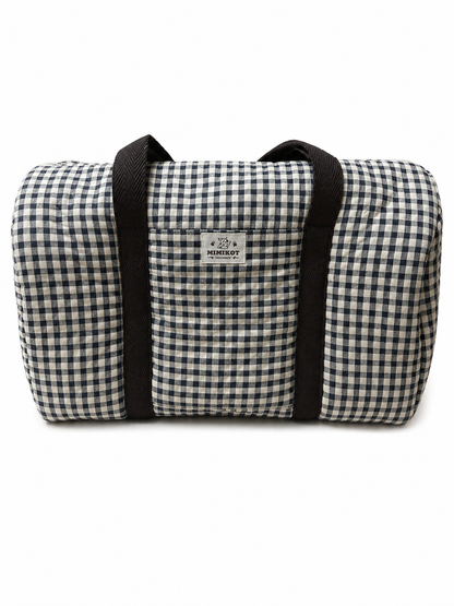 Pack bolso de viaje y neceser Vichy camel
