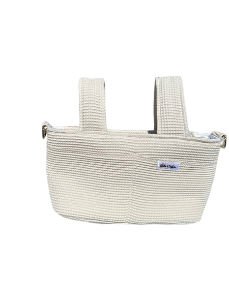 Bolso mini waffle beige