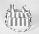 Bolso carro rayas gris