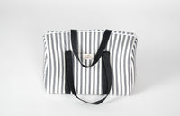 Bolso de viaje rayas gris